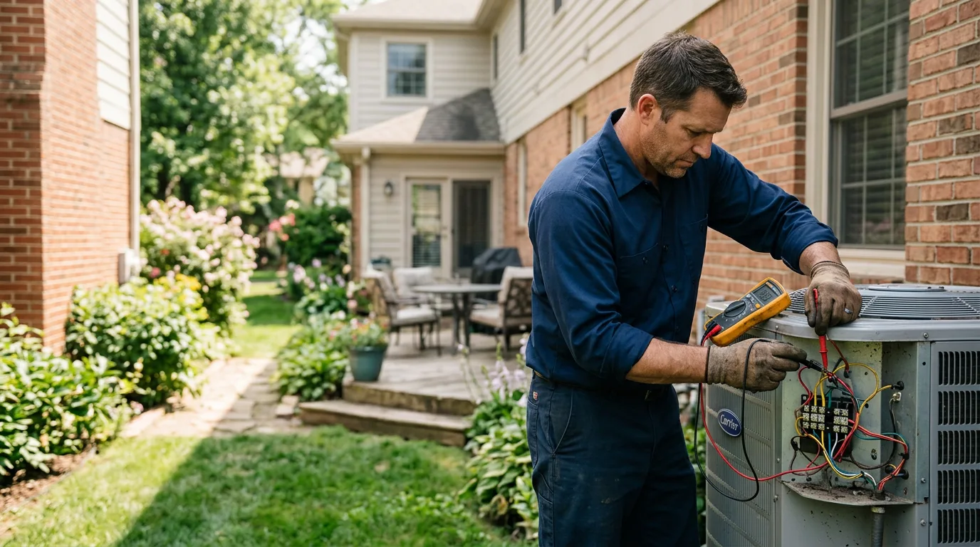 HVAC technician working near Saint Paul, AR